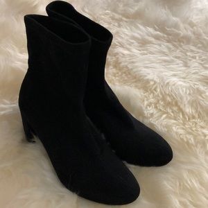 Black stretch suede BCBGENERATION booties